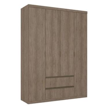 Imagem de Guarda Roupa Solteiro Nobre 4 Portas Rustic Acetinado - Thb