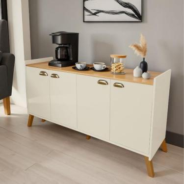 Imagem de Armario Aparador 4 Portas Para Sala Cozinha Cantinho Café - Kelan