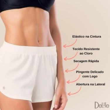 Imagem de Shorts Saída De Praia Com Abertura Lateral Shortinho Piscina-Feminino