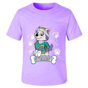 Imagem de Patrulha Canina Camiseta camisa Fantasia Infantil everest, 8, violeta