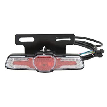Imagem de Lanterna traseira LED para bicicleta, sinal de mudança de luz noturna, luz traseira universal ABS 24-48V