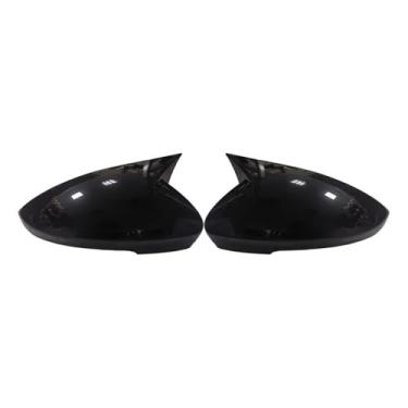 Imagem de Retrovisor Lateral Espelho Capa Asa Tampa De Fibra De Carbono Porta Vista Traseira Caso Compatível Com Skoda Octavia 2021-2023(Gloss Black)