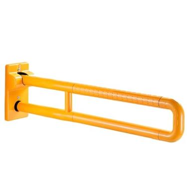 Imagem de Barra de apoio para vaso sanitário dobrável, antiderrapante, resistente ao banheiro, barra de segurança para deficientes, suporte de assento de banheiro, 70 cm