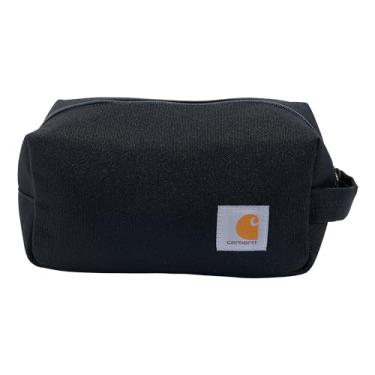 Imagem de Carhartt Bolsa organizadora de higiene pessoal unissex durável, Preto, One Size, Kit de viagem, bolsa organizadora durável de higiene pessoal
