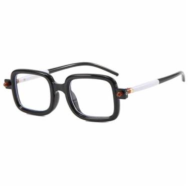 Imagem de Óculos de Sol Bicolor Feminino Punk Masculino UV400 para Esportes ao Ar Livre, Corrida e Ciclismo, Preto, Branco e Transparente