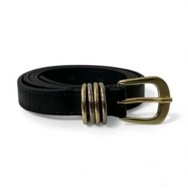 Imagem de Cinto Fino Feminino em Couro Fivela Redonda 003 Caramelo M-Feminino