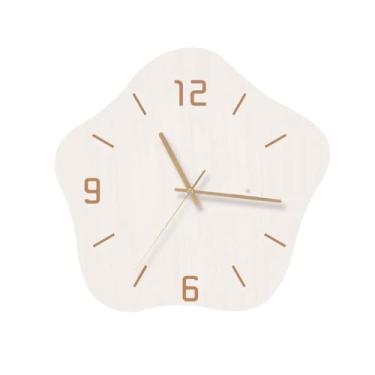 Imagem de Relógio de parede, sala de estar, atmosfera simples, relógio de quartzo para uso doméstico, luxuoso, silencioso, criativo sem furos (pequeno)