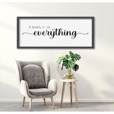 Imagem de Family Is Everything arte de parede arte em tela decoração de parede impressões de pintura impressões de arte imagem casa de fazenda família decoração de casa sem moldura