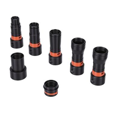 Imagem de Yunseity Kit Adaptador de Mangueira de Coleta de Poeira de 7 Peças, Adaptador de Mangueira de Vácuo Com Braçadeira Giratória de 360 ​​graus Com Válvula de Escape, para Ferramentas