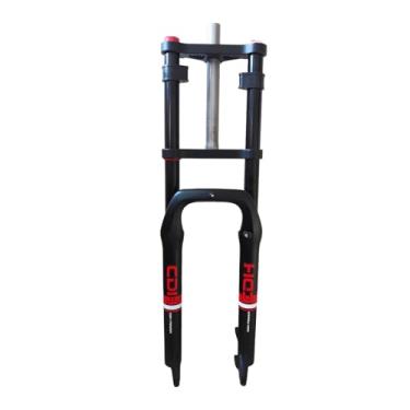 Imagem de AUTES Garfo de bicicleta de pneu gordo de 66 x 10 cm, suspensão a ar, cubo espaçador de 135 mm, tubo reto, MTB, bloqueio manual, 9 mm, QR Mountain Bike, garfos dianteiros (66 x 10 cm)
