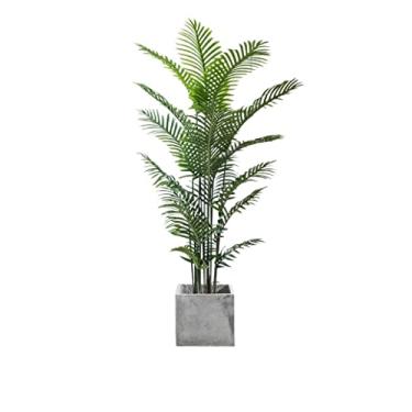 Imagem de SLGGPJBU Plantas falsas planta artificial grande exuberante árvore artificial com vaso alto vaso de flores falsas plantas verdes ornamentos plantas falsas plantas artificiais interior ao ar livre, B