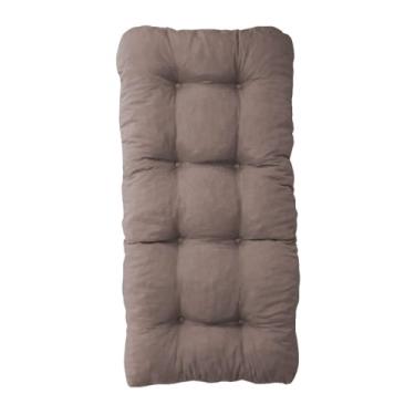 Imagem de Almofada Futon Grande 120x60x15cm Assento Macio para Cadeira Sofá Balanço Pallet Banco e Colchonete Decorativo(Nude)