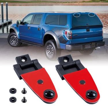 Imagem de Acessórios de porta traseira de caminhão, 1 par de dobradiça de vidro para tampa de caminhão LEER 100XL, compatível com Leer 100xl/le/xr - dobradiça de porta traseira de vidro - 2 furos, peças de