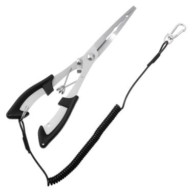 Imagem de Neyauo Alicate de pesca de aço inoxidável, removedor de anzol, alicate de nariz de agulha com cordão, ferramentas de peixe multifuncionais para água salgada e doce