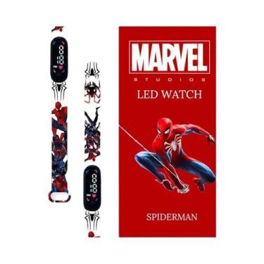 Imagem de Relógio Digital À Prova d'Água Do Spiderman Para Crianças, Pulseira LE