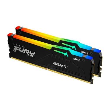 Imagem de Memória RAM Kingston Fury Beast Expo, RGB, 32GB (2X16GB) 6000MT/s DDR5 DIMM CL30 KF560C30BBEAK2-32-Unissex