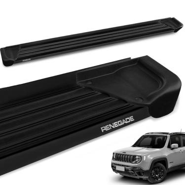 Imagem de Estribo Lateral Renegade 2016 a 2025 Aluminio Preto A1
