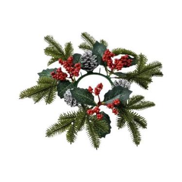 Imagem de Guirlandas Rústicas De Natal De 11 Polegadas Com Frutas E Nozes Para S