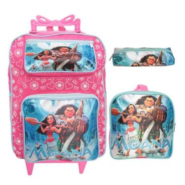 Imagem de Kit Mochila Escolar Infantil Feminina Leve e Resistente - Plike