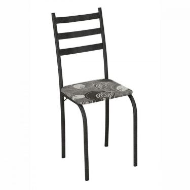 Imagem de Conjunto Com 6 Cadeiras Maraba Martelado Grafite Assento Paraopeba Teixeira Grafite