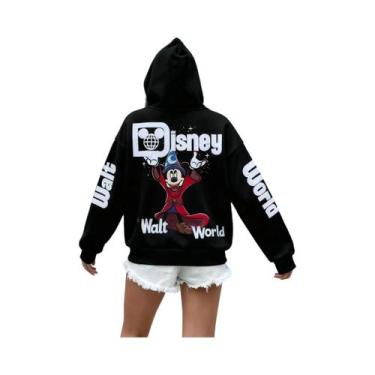 Imagem de Moletom Unissex Com Estampa Do Mickey Da Disney, Casual Para Mulheres 