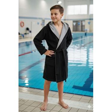 Imagem de Roupão Infantil com Capuz - Sogni Belli, Preto, 12