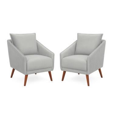 Imagem de Kit 2 Poltronas Elea com Molas Ensacadas Movellu Home