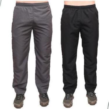 Imagem de Kit 2 Calças Masculina Tactel Elástico Cordão 3 Bolsos-Masculino