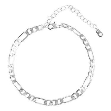 Imagem de Pulseira Unisex Folheada A Ouro Ou Rodio Semi Joia 4 Mm - De Castro Jo