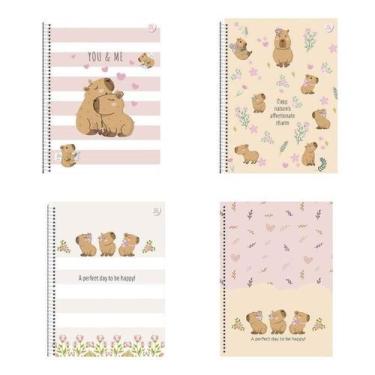 Imagem de Caderno Universitário Capa Dura 1 Matéria 80 Folhas Capivara - Animati