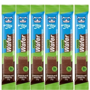 Imagem de Kit 6 Veggie Wafer Chocolate Vegetal 25G 5G De Proteina 37G - Maismu
