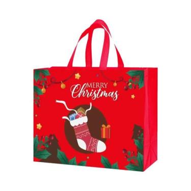 Imagem de Sacolas Reutilizáveis Dobráveis De TNT 1 2 4 Peças Portáteis Para Emba