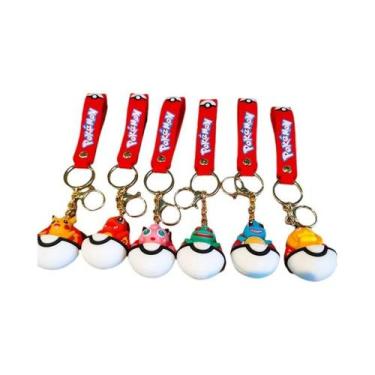Imagem de Chaveiro De Silicone Pokémon Para Crianças: Pikachu, Charmander, Squir