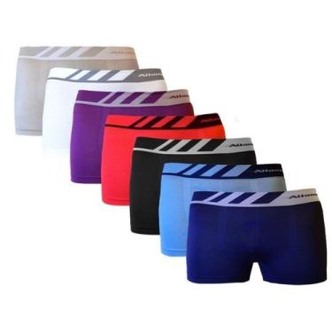 Imagem de Kit 10 Cueca Box Boxer Sem Costura Sortidas - Altomax,  G, Sortido