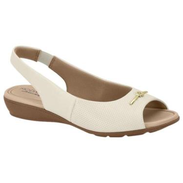 Imagem de Sandalia Ortopedica Modare Conforto Feminina Calce Facil, Branco, 36