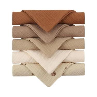 Imagem de Toalhas De Bebê Macias E Absorventes 5 Peças De Algodão Gaze Para Rost