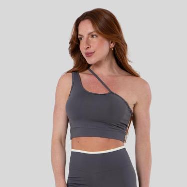 Imagem de Cropped Poliamida Academia Decote Quadrado Confortável-Feminino