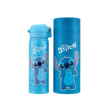 Imagem de Garrafa de Água Térmica Squeeze Stitch 480ml Resistente Escola Passeio