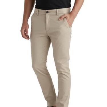 Imagem de Calça Masculina Chino Slim Fortis Everyday Alfaiataria em Sarja Nobre 