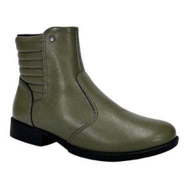 Imagem de Bota Piccadilly Leci Cano Curto 653012 Verde Militar-Feminino