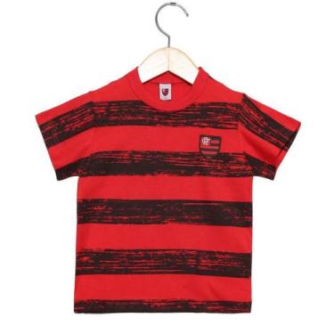 Imagem de Camiseta Bebê Flamengo Listras Revedor, G, Vermelho