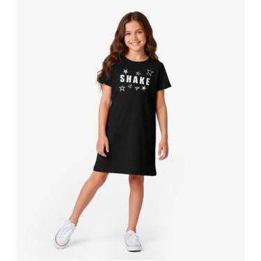 Imagem de Vestido Menina Infantil em Molecotton Select Preto, 6, Preto