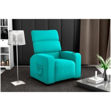 Imagem de Poltrona Reclinável Sala Cadeira Mx 67 Pulse Sintetico Marrom Matrix, 