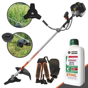 Imagem de Roçadeira Com ÓLEO STIHL GRH430 43cc Terra Á Gasolina 2T 1,7Hp Robusta e Potente Ideal Para Uso em Fazendas, Chácaras e Sítios