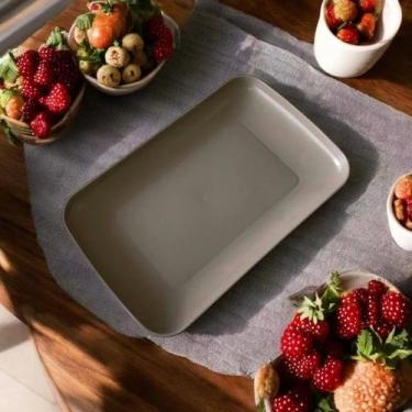 Imagem de Travessa Bambu PP Lines Cinza 24cm 221235 Lyor