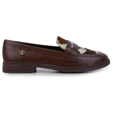 Imagem de Mocassim Feminino Dakota Animal Print Marrom - D2621-Feminino