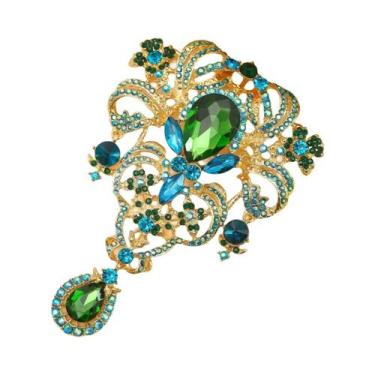 Imagem de Broche De Coroa Com Strass De Alta Qualidade Para Mulheres, Estilo Eur