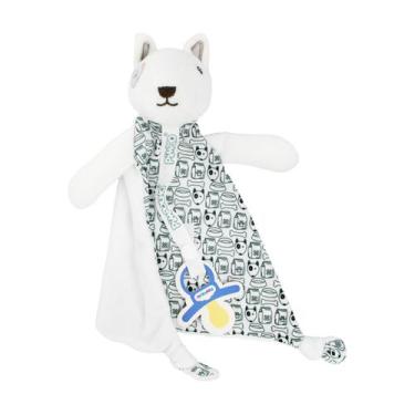 Imagem de Naninha Com Prendedor de Chupeta Pimpolho Menino, Cachorro Branco