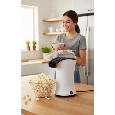 Imagem de 2x Pipoqueira Elétrica Rápida Air Hot 1200W Branca PP-04 - Congratulat