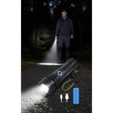 Imagem de 2x Lanterna Tática Militar Preta Luz Branca Potente - Congratulations 